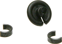 October Mountain Slotted Kisser Button Black 3/8 in. 1 pk.