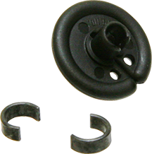 October Mountain Slotted Kisser Button Black 9/16 in. 1 pk.
