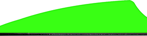 Q2i Fusion X-II Vanes Neon Green 2.1 in. 100 pk.